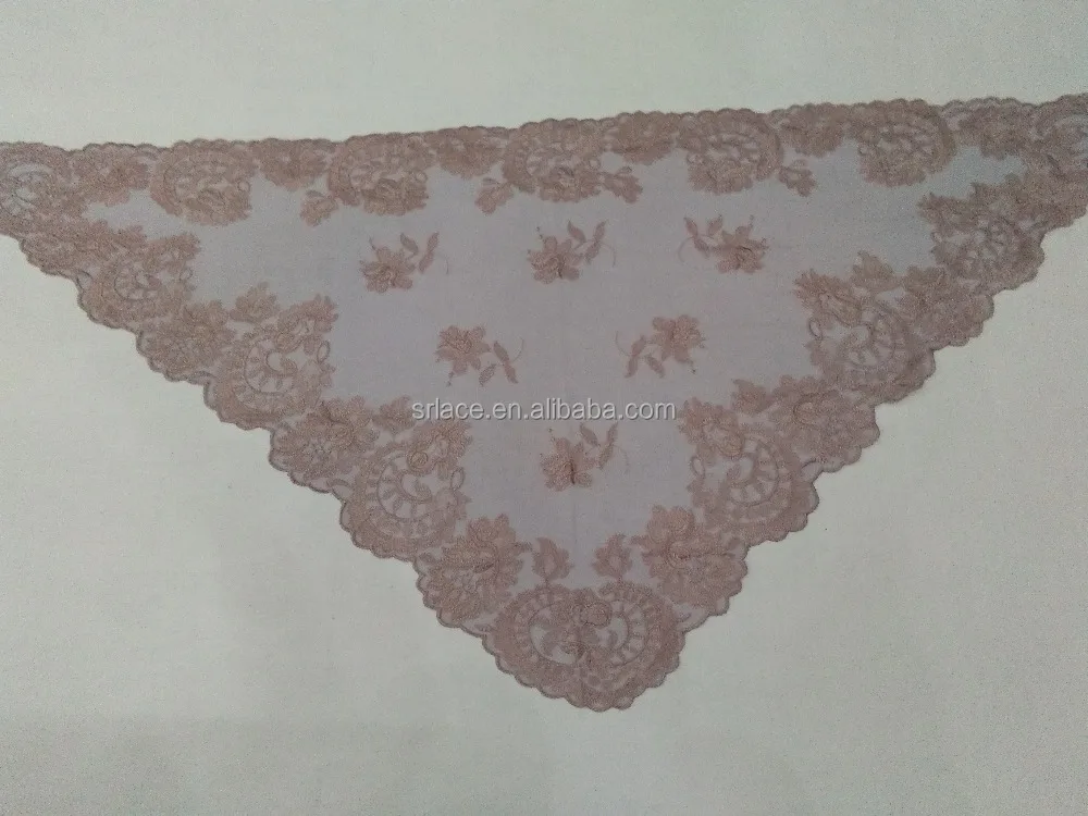 Triangle Lace Scarf Lace Trim Scarf Veil