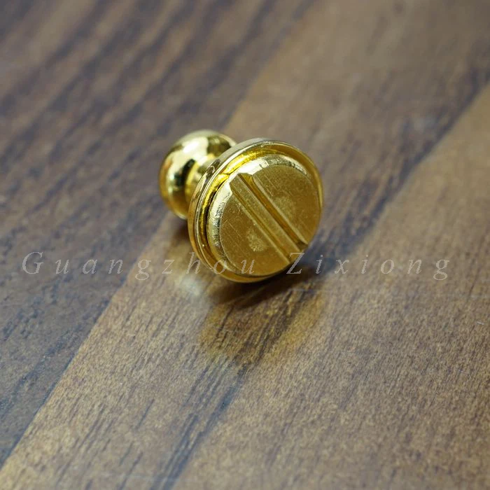 Round Head Solid Brass Rivet Chicago Screw For Bag Fittings