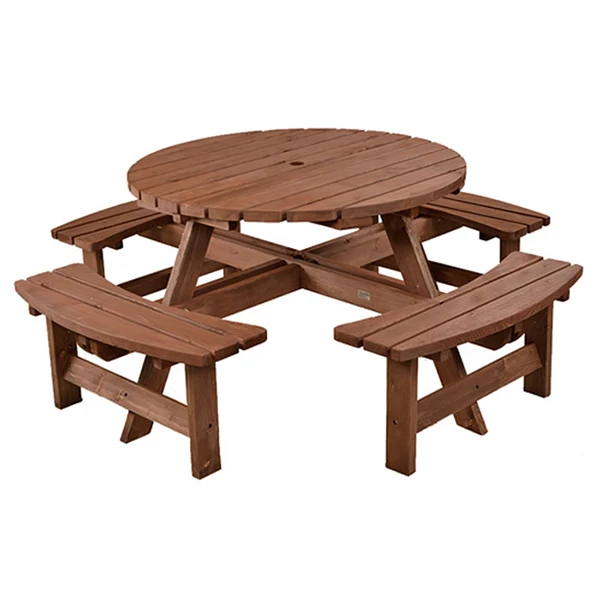 hot sell new classic fashion design external barbecue outside balcony backyard terrace banquet big wooden outdoor garden table