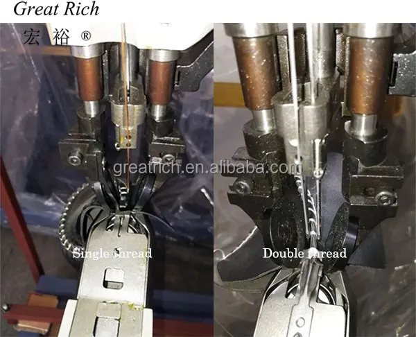 GR - 781 / 3 Double needle moccasin pattern making shoe sewing machine