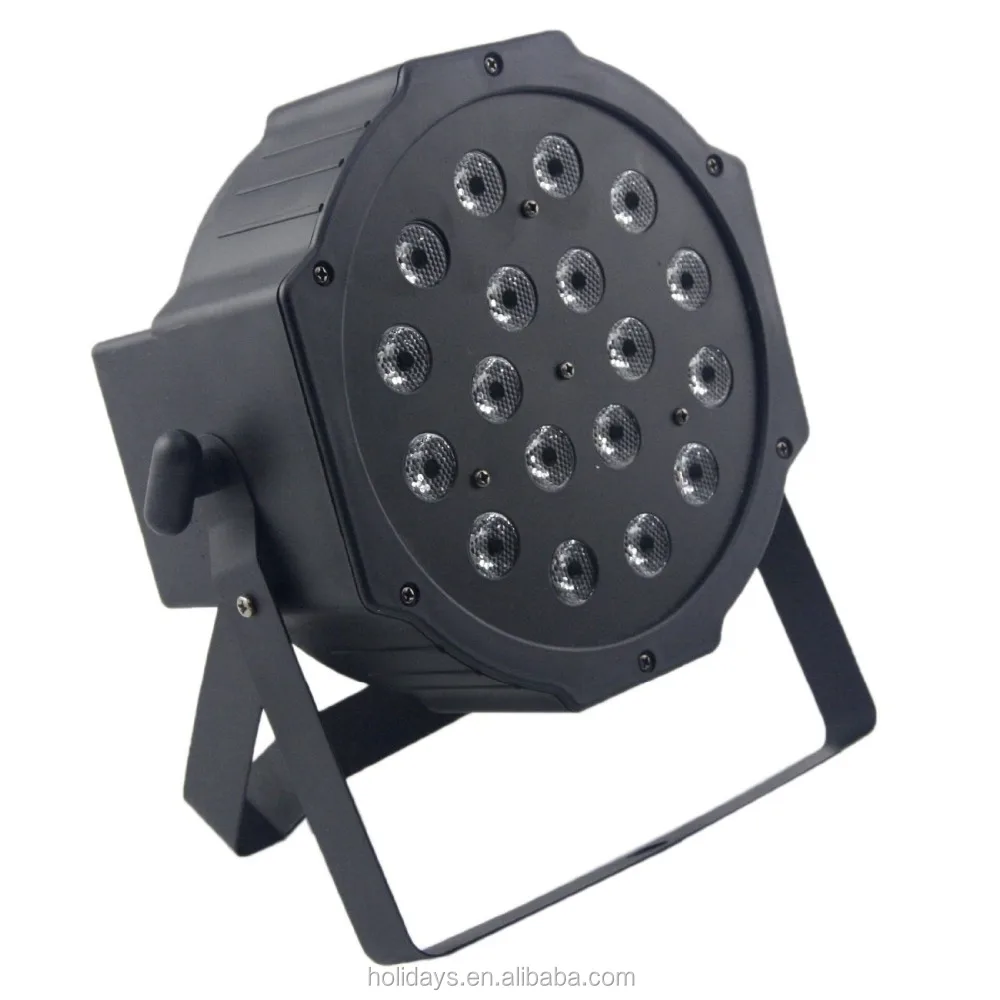 RGB PAR Light 18 LEDs DMX512 Color Mixing Wash Can Stage Light Disco DJ Wedding Party Show Live Concert Lighting