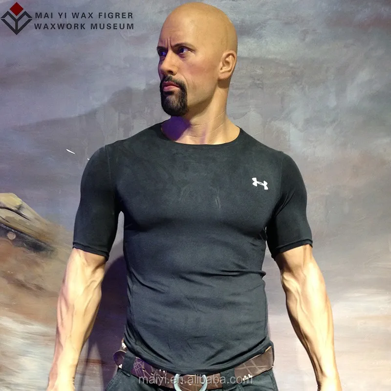 Hyper-Realistic Lifelike Human Figurin Dwayne Johnson for sale
