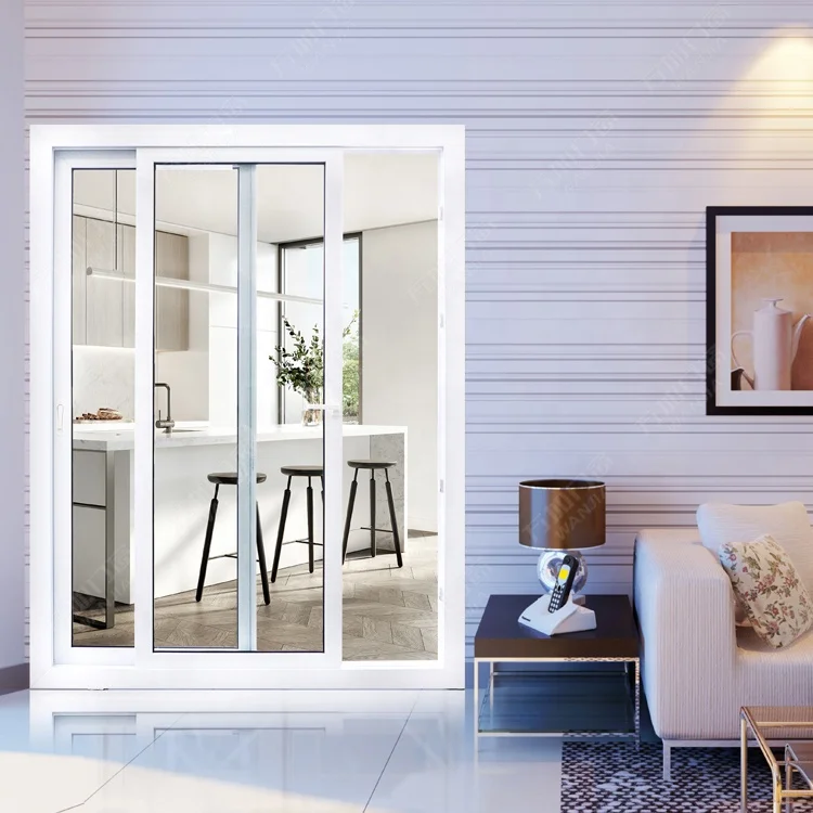 WANJIA upvc/ pvc/ plastic frosted glass sliding door sliding door for bathrooms price bangladesh