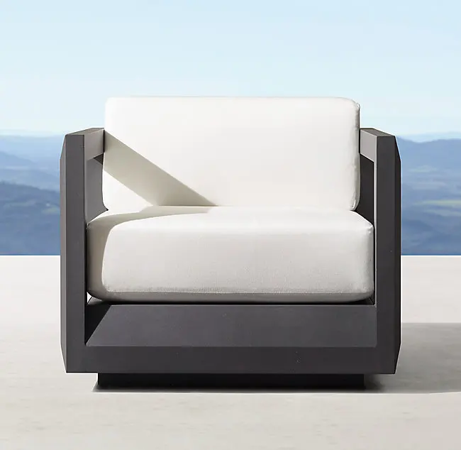 Good quality garden furniture simple design aluminum lounge chair