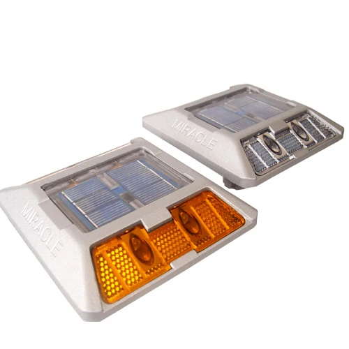 High Visibility(1000m) Solar Powered LED & Reflector Road Stud(Cat Eyes / Pavement Marker) MS-200D(Perfect Waterproof IP68)