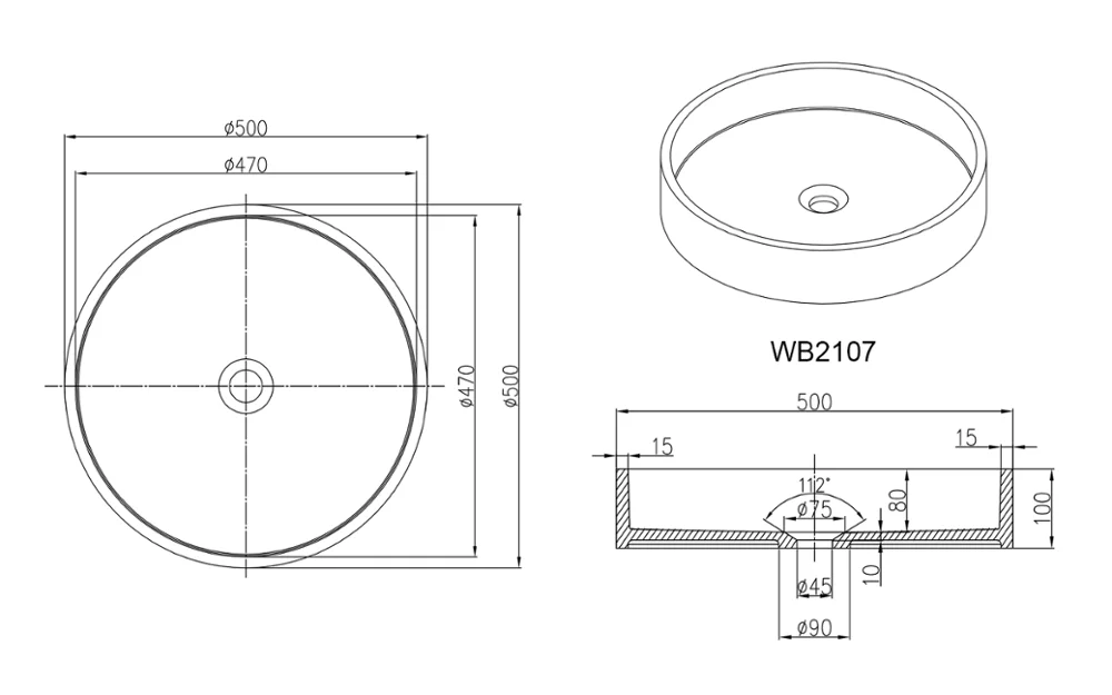 Stone Durable Strong Stains Resistant Non Porous Acrylic Bathroom Sink
