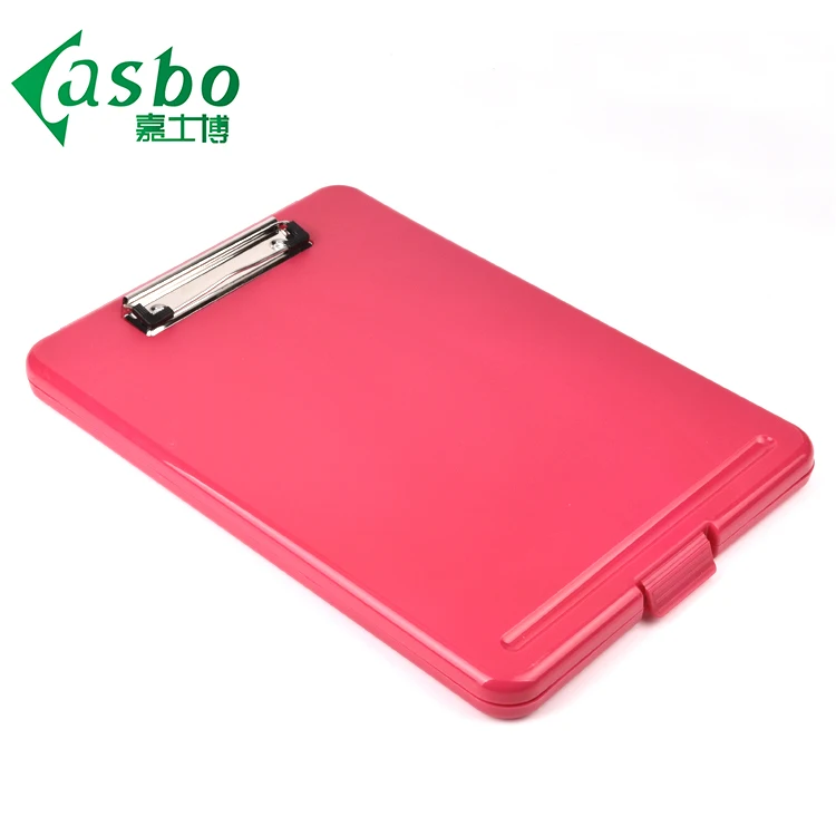 China factory pp material A4 size plastic storage clipboard