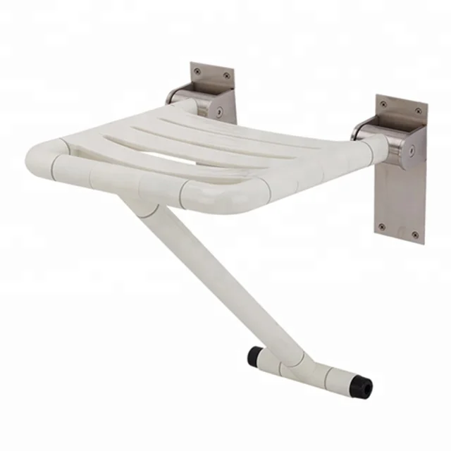 Bathroom Folding Chair Safe Anti-bacteria Swing Up Elderly Disabled Toilet Shower Seat