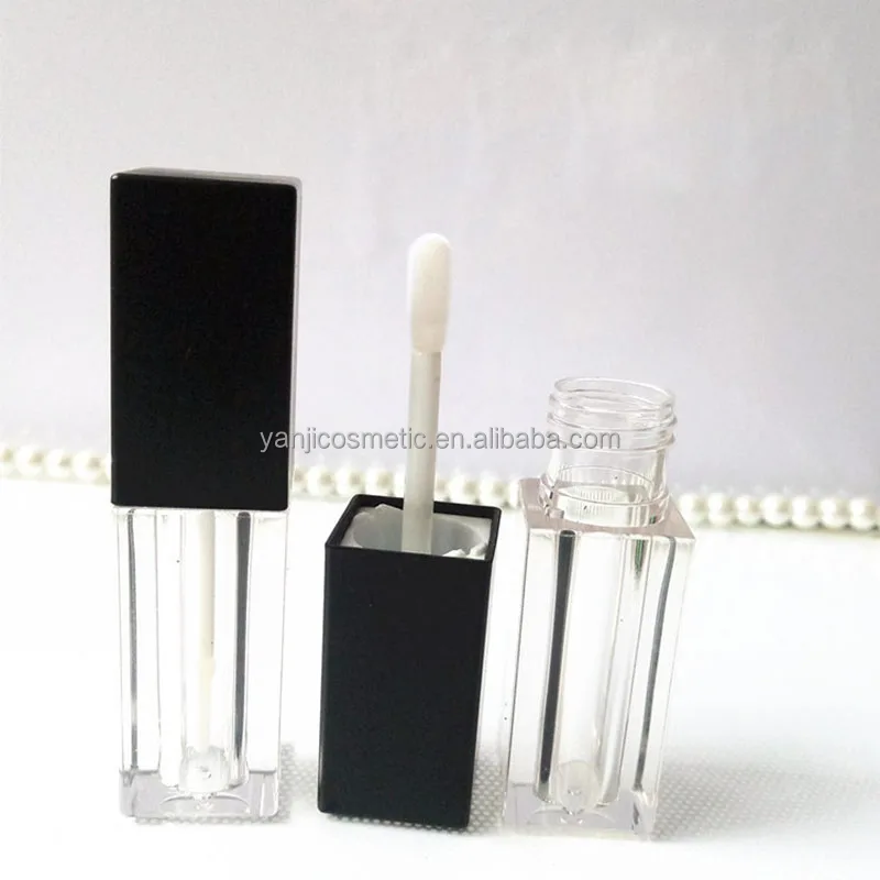 
4.5ml Black cap lip balm/ Lipstick/ Lip gloss transparent clear packing tubes 