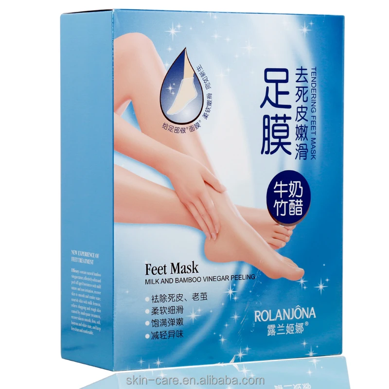 Отшелушивающая Маска с бамбуковым уксусом от частного бренда, маска для пилинга ног с нежной кожей