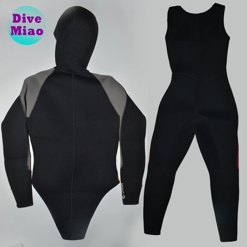 
Custom Best dive wetsuit 2 piece set suit freediving spearfishing 5mm neoprene wetsuits 