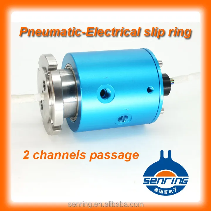 Pneumaticl Electrical slip Ring of 2 channels passage G1/8' with 12 wires 2A