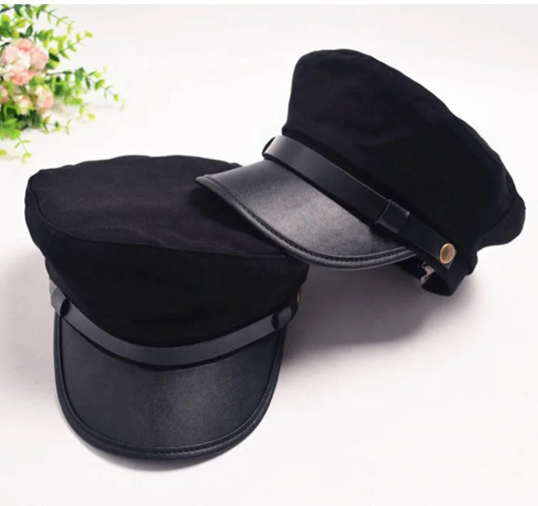 Akuma-0044 оптовая продажа Заказные синие хлопковые капитан моряк Шляпа пилот шапка