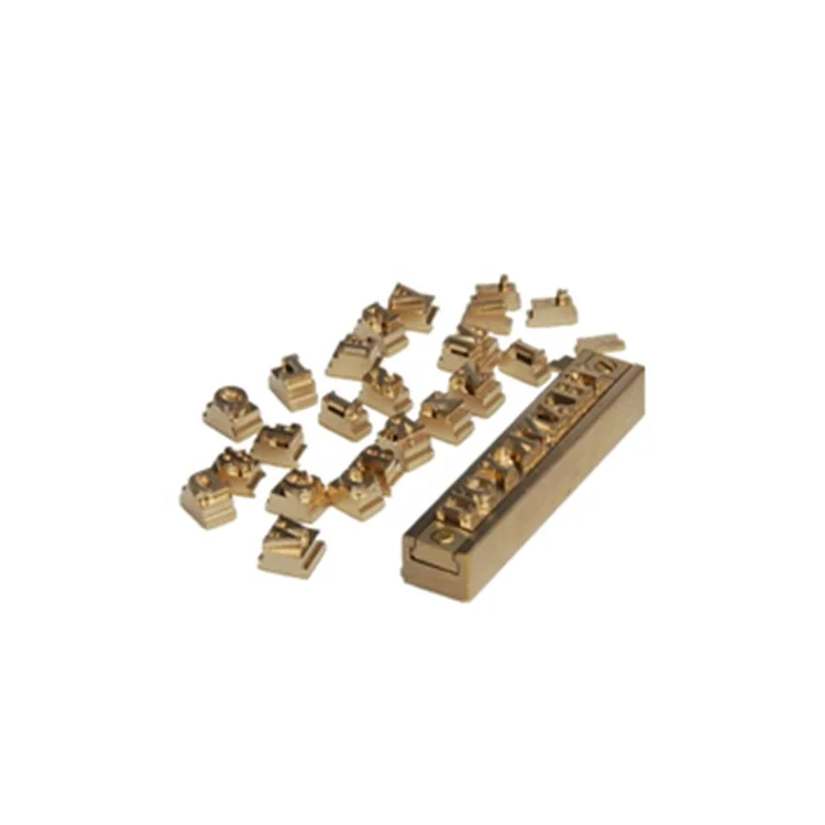 Interchangeable Hot Stamp Brass Alphabet Set Mold
