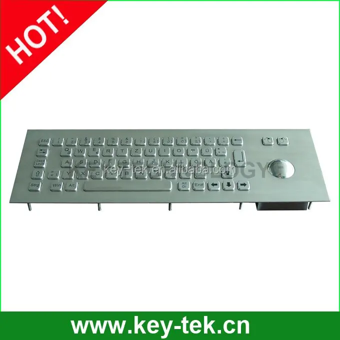Компактный формат IP65 водонепроницаемый клавиатура с трекболом