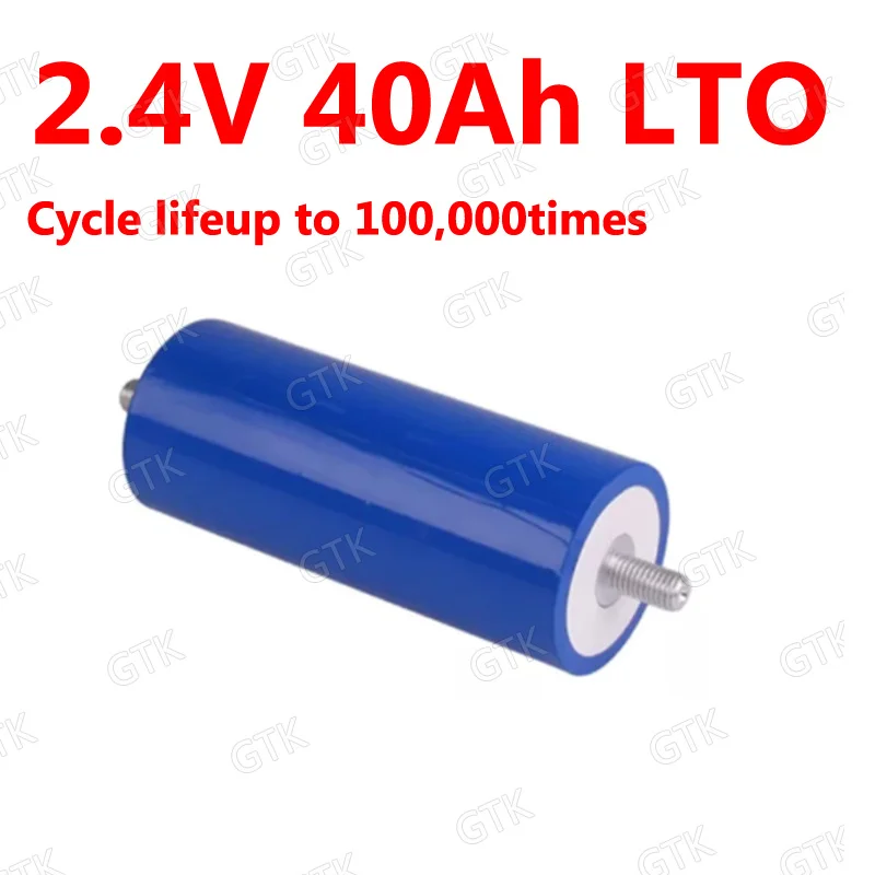 5pcs 2.4V 40Ah LTO battery Lithium titanate battery for diy 12V 24V 100AH caravan EV inverter Camping car Household appliances