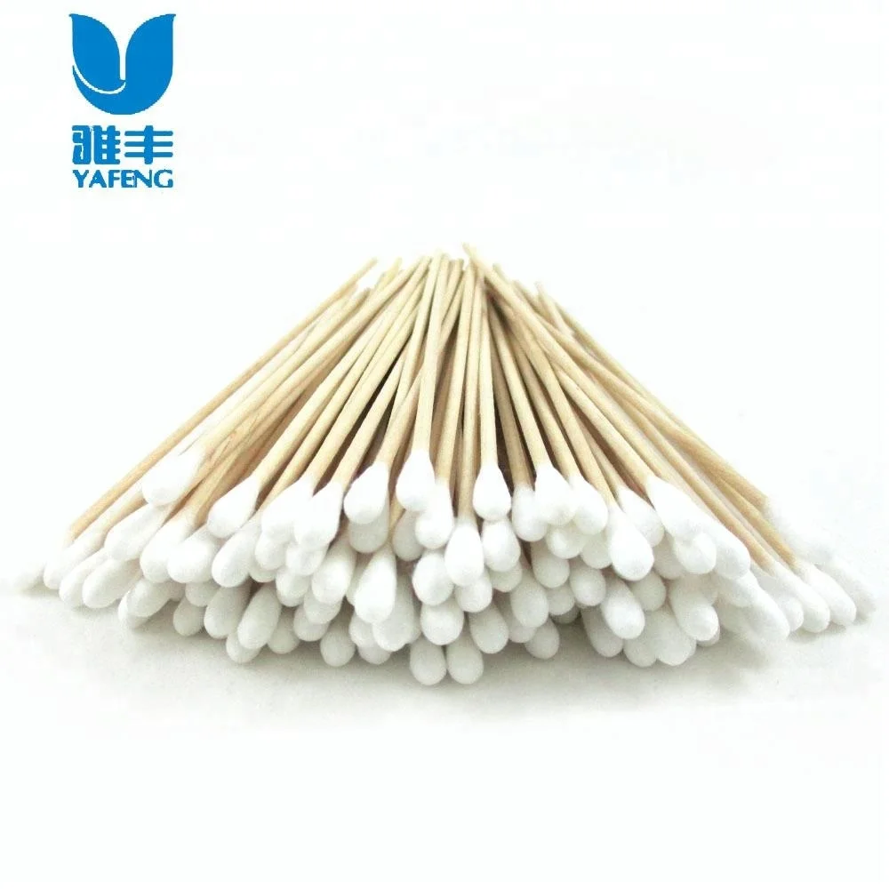 The manufacturer sells high-quality and extra long wooden sticks and cotton swabs in bags