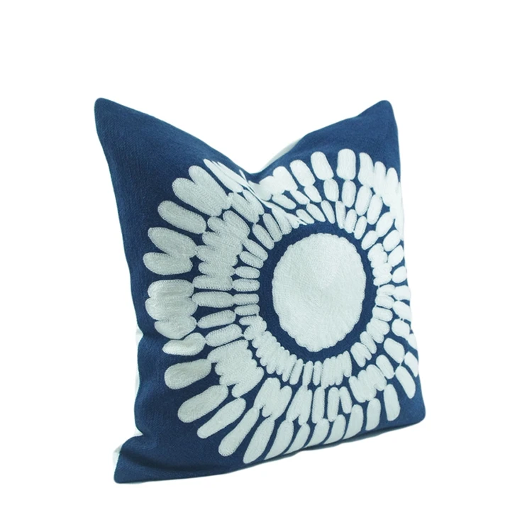 Bright Solid Color Printed Batik Home Decor Cushion Cover