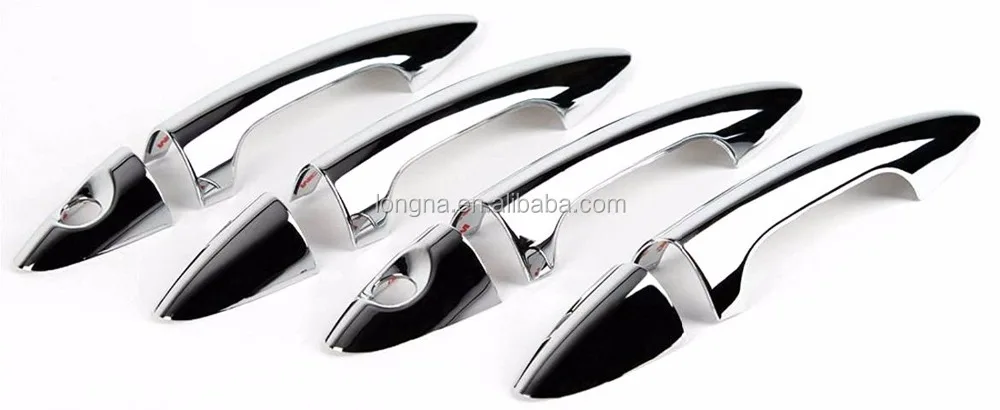 8PCS ABS Chrome Door Handle Covers Trim With Passenger Key Hole For Hyundai Elantra 2012-2014