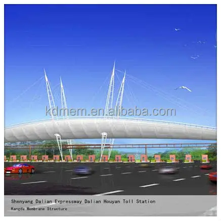 
Parking Lot Canopy awning fabric with PVC/PVDF/PTFE Membrane 