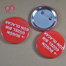Пользовательские металлические pinback pin кнопки 44 мм нажимаемая Оловянная Кнопка значок клип