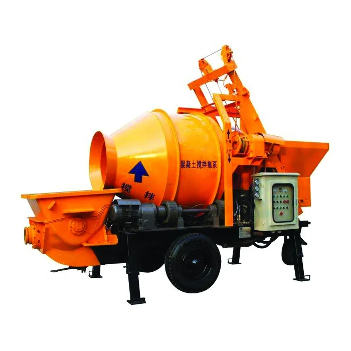 Concrete Mixer With Pump Electric Grount Pumps Skid Steer Portable Concrete Mixer Pump Trailer Small Diesel Cement Mixer