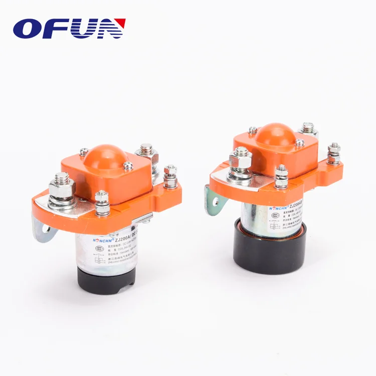 OFUN 12V 24V 36V 48V 72V 110V 220V 1 Normally Closed DC Types Of Contactor