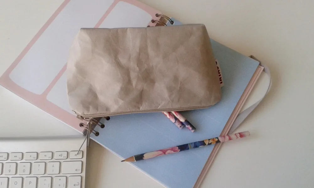 Zipper closure Washable Cellulose fiber toiletry bag