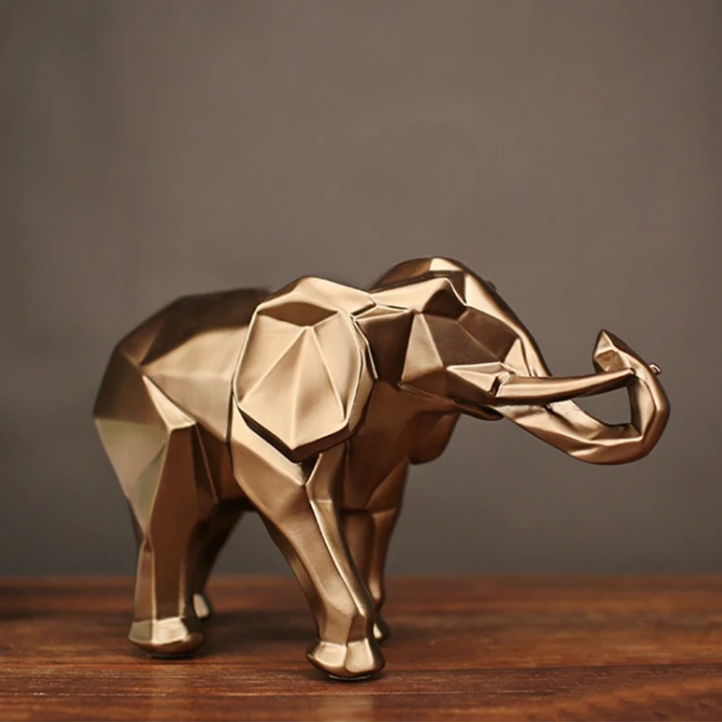 
Custom Multi-style Geometric Block Horse Bear Elephant European Ornaments Animal Model Creative For Home Decorations 