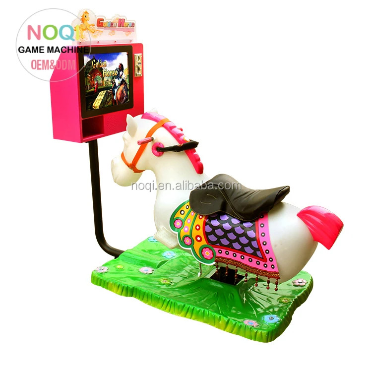 Electronic amusement kiddie ride 3d arcade simulator racing horses coin operated