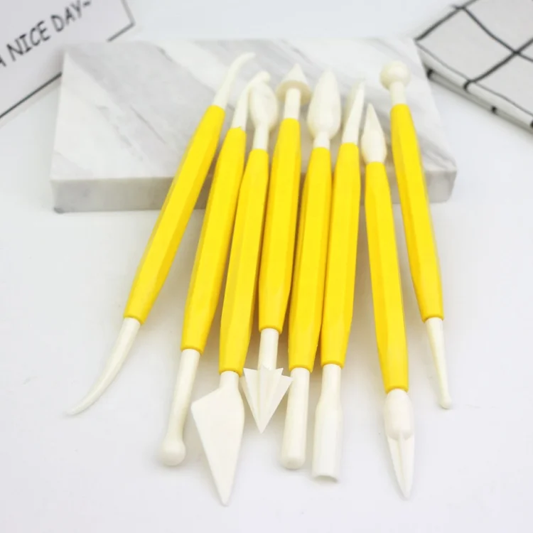 Wholesale Plastic Fondant  Cake Decorating Tools 8pcs modelling tools