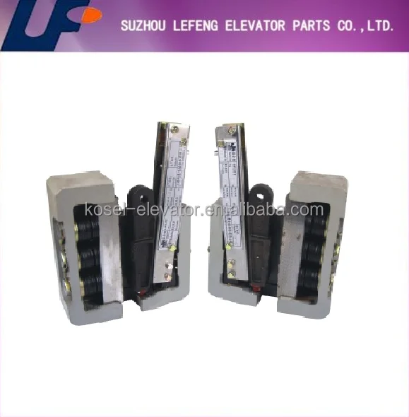 
elevator safety components, elevator overload protect device, safety gear 