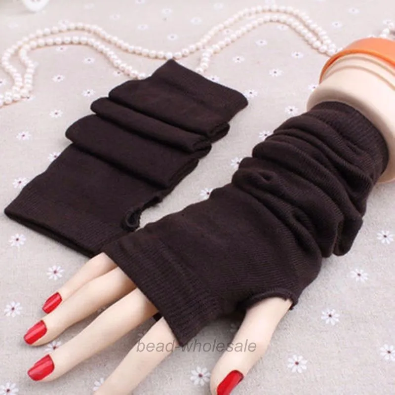 Hot Women Winter Wrist Arm Hand Warmer Knitted Long Fingerless Gloves Mittens 012 Gloves Ipod Glove Leatherglove Ball Aliexpress