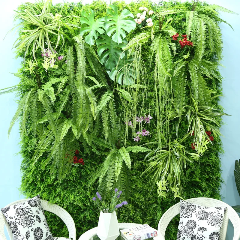2019 trending outdoor/ indoor artificial moss grass for artificial vertical garden green wall panel home decoration