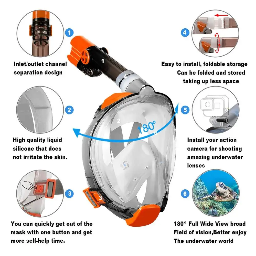Hot Selling Diving Mask And Snorkel Set For Adults And Kids Diving Equipment