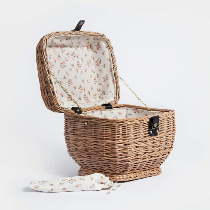 Wholesale Mini Empty Food Wicker Hamper Willow Picnic Baskets
