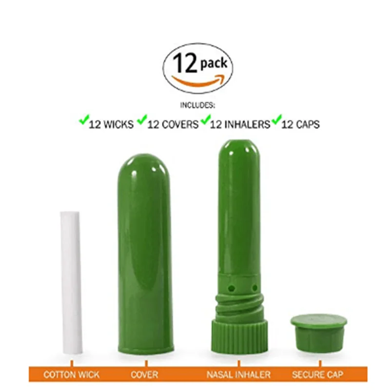 Essential Oil Aromatherapy Tubes Inhaler Sticks Blank Nasal Inhalers