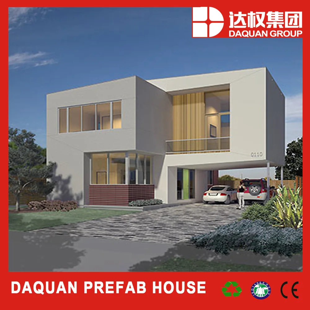Daquan 2 storey pre-made house sandwich panel prefab house/villa/hotel
