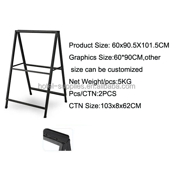 Outdoor advertising poster board stand