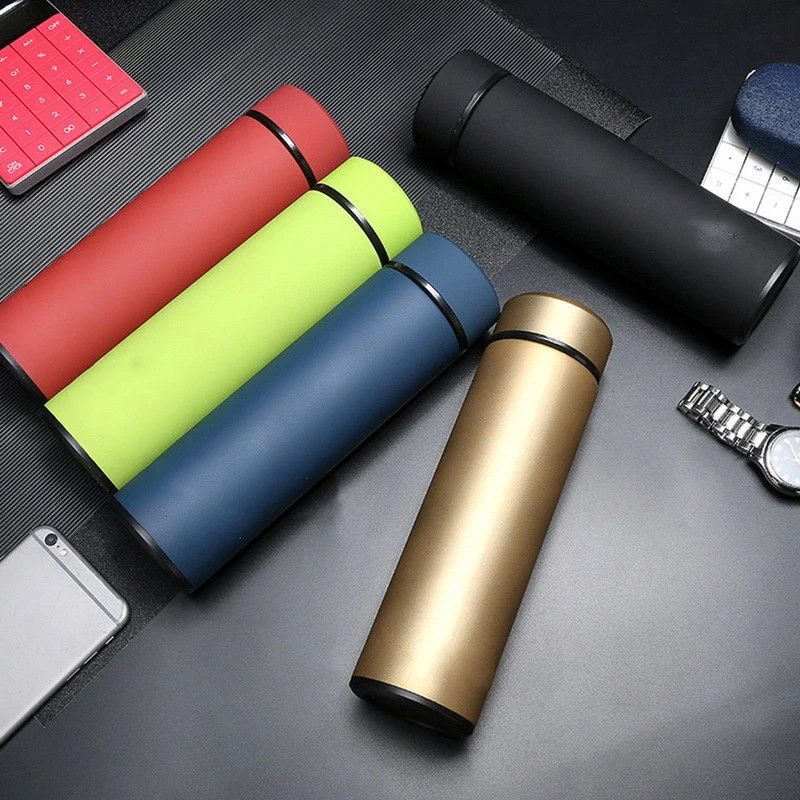 hot sale custom stainless steel straight flask double wall vacuum bottle large capacity sport water bottle tea tumbler