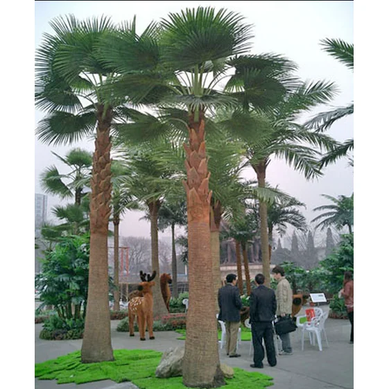 Wholesale price Factory directly high simulation outdoor artificial palm tree date palm plastic coconut tree artificial trees