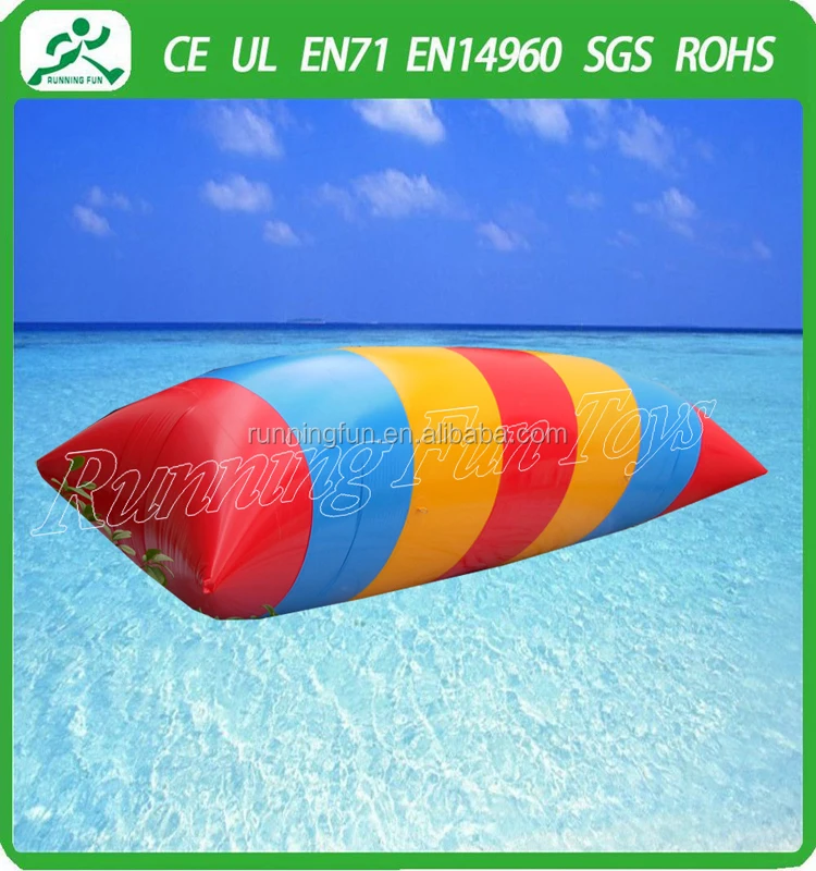Inflatable Water Blob Water Park Game Equipment, Inflatable Catapult Jumping Pillow For Sale