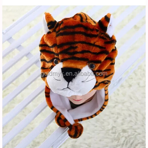 newest style customized soft plush animal hat for winter