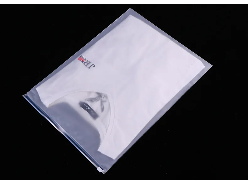 wholesale custom reusable eva slide zipper pouch zip lock plastic garment packaging bag apparel packing bags for clothes