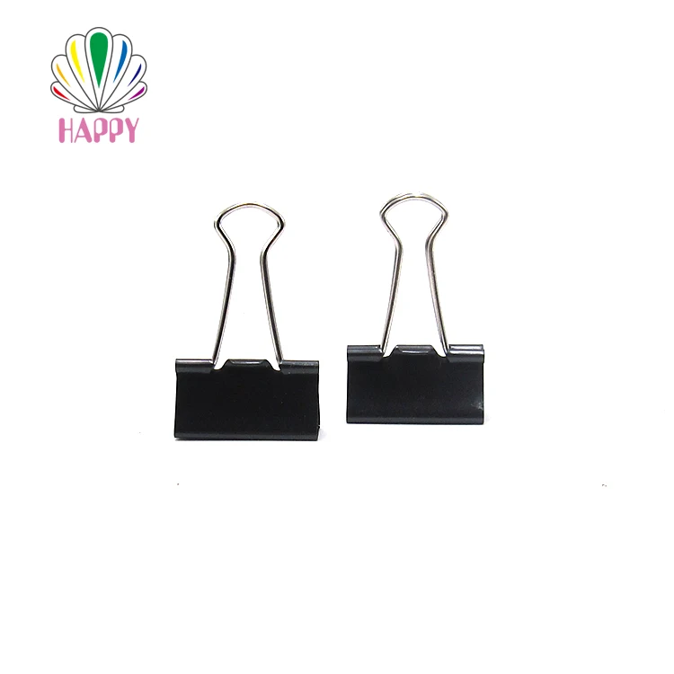 Black Long Tail Clip Steel Binder Notes Letter Paper Clip Holder School Office Metal Binder Clips 32MM