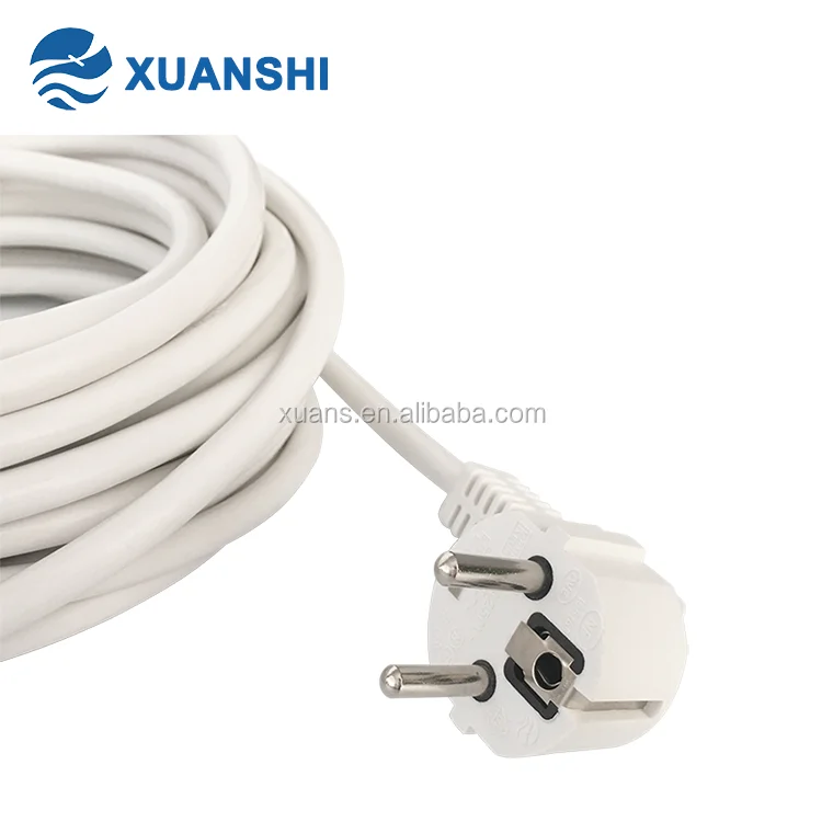 CE NF approval french type h05vv-f 3g1.0mm2 IP20 schuko power extension cord