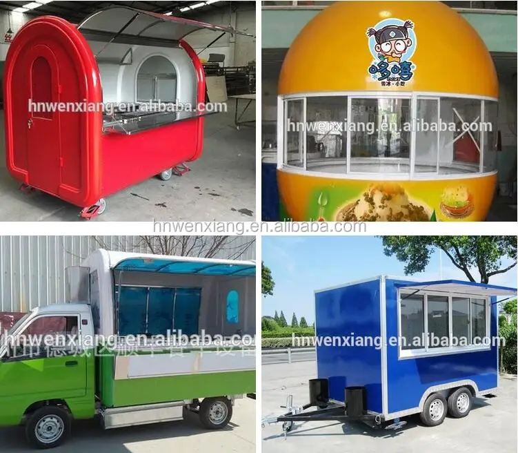 Alibaba new style hot dog fast food trailer , ice cream cart, electric mobile food trucks