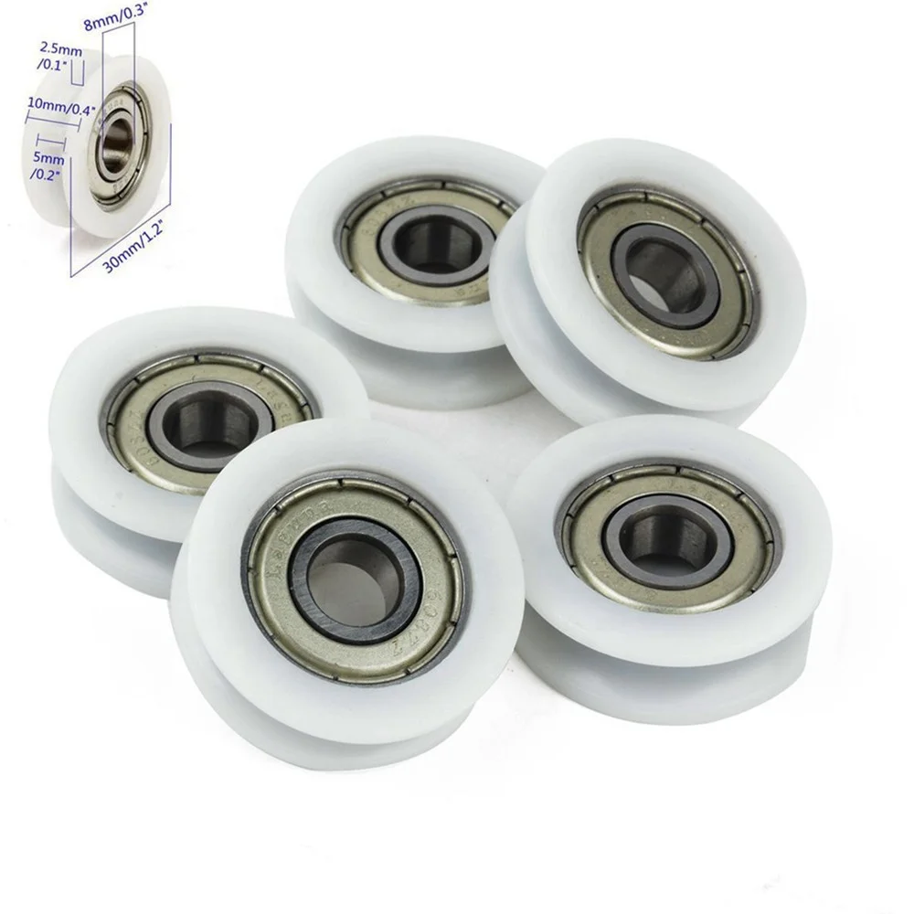 Прямая поставка с завода, высокопрочный нейлоновый Пластиковый Встраиваемый шарикоподшипник, направляющий шкив с подшипником