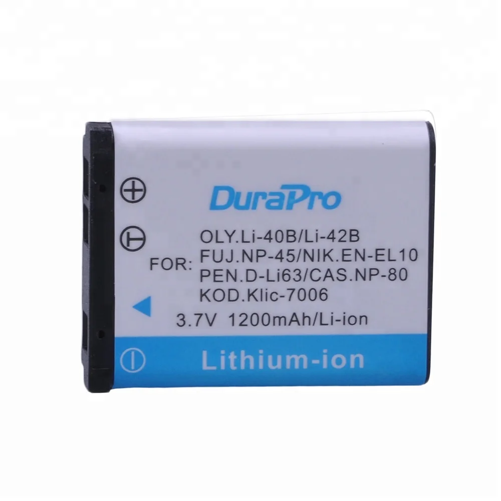 
Li-40B Li40B Li-42B Li42B NP-45 EN-EL10 D-Li63 D-Li108 NP-80 Klic-7006 Camera Battery for Olympus D-630 720 725 IR-300 FE-20 150 