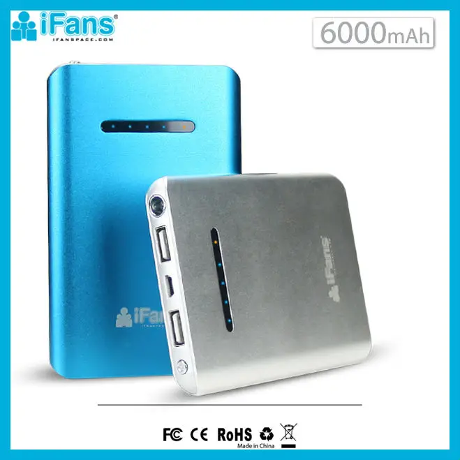 iFans 1 год Гарантия 6000мАч портативный банк питания для Ipad